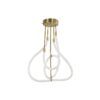 kelvo® GLOW KLV-101-0152 Φωτιστικό Οροφής LED 40W 4000lm 360° AC 220-240V IP20 Ρυθμιζόμενο Λευκό CCT με Χειριστήριο από 2700K έως 6000K Dimmable – Lumileds SMD Chip – Χρυσό Πλατίνα – Μ50 x Π50 x Υ70cm – 3 Χρόνια Εγγύηση