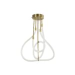 kelvo® GLOW KLV-101-0152 Φωτιστικό Οροφής LED 40W 4000lm 360° AC 220-240V IP20 Ρυθμιζόμενο Λευκό CCT με Χειριστήριο από 2700K έως 6000K Dimmable – Lumileds SMD Chip – Χρυσό Πλατίνα – Μ50 x Π50 x Υ70cm – 3 Χρόνια Εγγύηση