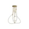 kelvo® GLOW KLV-101-0152 Φωτιστικό Οροφής LED 40W 4000lm 360° AC 220-240V IP20 Ρυθμιζόμενο Λευκό CCT με Χειριστήριο από 2700K έως 6000K Dimmable – Lumileds SMD Chip – Χρυσό Πλατίνα – Μ50 x Π50 x Υ70cm – 3 Χρόνια Εγγύηση