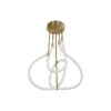 kelvo® GLOW KLV-101-0152 Φωτιστικό Οροφής LED 40W 4000lm 360° AC 220-240V IP20 Ρυθμιζόμενο Λευκό CCT με Χειριστήριο από 2700K έως 6000K Dimmable – Lumileds SMD Chip – Χρυσό Πλατίνα – Μ50 x Π50 x Υ70cm – 3 Χρόνια Εγγύηση