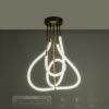 kelvo® GLOW KLV-101-0152 Φωτιστικό Οροφής LED 40W 4000lm 360° AC 220-240V IP20 Ρυθμιζόμενο Λευκό CCT με Χειριστήριο από 2700K έως 6000K Dimmable – Lumileds SMD Chip – Χρυσό Πλατίνα – Μ50 x Π50 x Υ70cm – 3 Χρόνια Εγγύηση