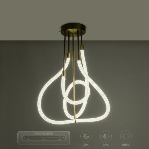 kelvo® GLOW KLV-101-0152 Φωτιστικό Οροφής LED 40W 4000lm 360° AC 220-240V IP20 Ρυθμιζόμενο Λευκό CCT με Χειριστήριο από 2700K έως 6000K Dimmable – Lumileds SMD Chip – Χρυσό Πλατίνα – Μ50 x Π50 x Υ70cm – 3 Χρόνια Εγγύηση