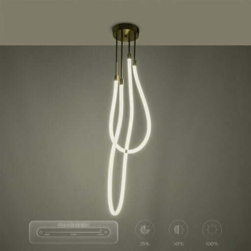 kelvo® GLOW KLV-101-0153 Φωτιστικό Οροφής LED 42W 4200lm 360° AC 220-240V IP20 Ρυθμιζόμενο Λευκό CCT με Χειριστήριο από 2700K έως 6000K Dimmable – Lumileds SMD Chip – Χρυσό Πλατίνα – Μ50 x Π50 x Υ70cm – 3 Χρόνια Εγγύηση