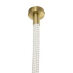 kelvo® GLOW KLV-101-0155 Κρεμαστό Φωτιστικό Οροφής LED 27W 2700lm 360° AC 220-240V IP20 Ρυθμιζόμενο Λευκό CCT με Χειριστήριο από 2700K έως 6000K Dimmable – Lumileds SMD Chip – Χρυσό Πλατίνα – Μ90 x Π9 x Υ95cm – 3 Χρόνια Εγγύηση