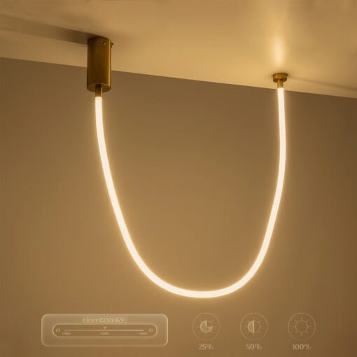kelvo® GLOW KLV-101-0155-V2 Φωτιστικό Οροφής / Απλίκα LED 27W 2700lm 360° AC 220-240V IP20 Ρυθμιζόμενο Λευκό CCT με Χειριστήριο από 2700K έως 6000K Dimmable – Lumileds SMD Chip – Χρυσό Πλατίνα – Μ90 x Π9 x Υ95cm – 3 Χρόνια Εγγύηση