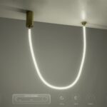kelvo® GLOW KLV-101-0155-V2 Φωτιστικό Οροφής / Απλίκα LED 27W 2700lm 360° AC 220-240V IP20 Ρυθμιζόμενο Λευκό CCT με Χειριστήριο από 2700K έως 6000K Dimmable – Lumileds SMD Chip – Χρυσό Πλατίνα – Μ90 x Π9 x Υ95cm – 3 Χρόνια Εγγύηση
