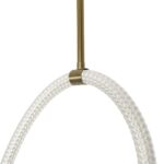 kelvo® GLOW KLV-101-0156 Κρεμαστό Φωτιστικό Οροφής LED 34W 3400lm 360° AC 220-240V IP20 Ρυθμιζόμενο Λευκό CCT με Χειριστήριο από 2700K έως 6000K Dimmable – Lumileds SMD Chip – Χρυσό Πλατίνα – Μ20 x Π35 x Υ120cm – 3 Χρόνια Εγγύηση