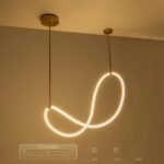 kelvo® GLOW KLV-101-0156 Κρεμαστό Φωτιστικό Οροφής LED 34W 3400lm 360° AC 220-240V IP20 Ρυθμιζόμενο Λευκό CCT με Χειριστήριο από 2700K έως 6000K Dimmable – Lumileds SMD Chip – Χρυσό Πλατίνα – Μ20 x Π35 x Υ120cm – 3 Χρόνια Εγγύηση