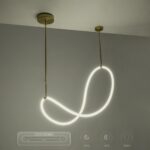 kelvo® GLOW KLV-101-0156 Κρεμαστό Φωτιστικό Οροφής LED 34W 3400lm 360° AC 220-240V IP20 Ρυθμιζόμενο Λευκό CCT με Χειριστήριο από 2700K έως 6000K Dimmable – Lumileds SMD Chip – Χρυσό Πλατίνα – Μ20 x Π35 x Υ120cm – 3 Χρόνια Εγγύηση