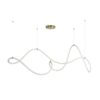 kelvo® GLOW KLV-101-0157 Κρεμαστό Φωτιστικό Οροφής LED 65W 6500lm 360° AC 220-240V IP20 Ρυθμιζόμενο Λευκό CCT με Χειριστήριο από 2700K έως 6000K Dimmable – Lumileds SMD Chip – Σατινέ Χρυσό Βούρτσας – Μ150 x Π70 x Υ90cm – 3 Χρόνια Εγγύηση