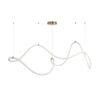 kelvo® GLOW KLV-101-0157 Κρεμαστό Φωτιστικό Οροφής LED 65W 6500lm 360° AC 220-240V IP20 Ρυθμιζόμενο Λευκό CCT με Χειριστήριο από 2700K έως 6000K Dimmable – Lumileds SMD Chip – Σατινέ Χρυσό Βούρτσας – Μ150 x Π70 x Υ90cm – 3 Χρόνια Εγγύηση