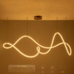 kelvo® GLOW KLV-101-0157 Κρεμαστό Φωτιστικό Οροφής LED 65W 6500lm 360° AC 220-240V IP20 Ρυθμιζόμενο Λευκό CCT με Χειριστήριο από 2700K έως 6000K Dimmable – Lumileds SMD Chip – Σατινέ Χρυσό Βούρτσας – Μ150 x Π70 x Υ90cm – 3 Χρόνια Εγγύηση