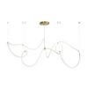 kelvo® GLOW KLV-101-0158 Κρεμαστό Φωτιστικό Οροφής LED 105W 10500lm 360° AC 220-240V IP20 Ρυθμιζόμενο Λευκό CCT με Χειριστήριο από 2700K έως 6000K Dimmable – Lumileds SMD Chip – Χρυσό Πλατίνα – Μ180 x Π180 x Υ110cm – 3 Χρόνια Εγγύηση