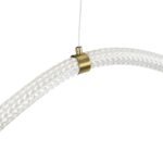 kelvo® GLOW KLV-101-0158 Κρεμαστό Φωτιστικό Οροφής LED 105W 10500lm 360° AC 220-240V IP20 Ρυθμιζόμενο Λευκό CCT με Χειριστήριο από 2700K έως 6000K Dimmable – Lumileds SMD Chip – Χρυσό Πλατίνα – Μ180 x Π180 x Υ110cm – 3 Χρόνια Εγγύηση