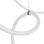 kelvo® GLOW KLV-101-0158 Κρεμαστό Φωτιστικό Οροφής LED 105W 10500lm 360° AC 220-240V IP20 Ρυθμιζόμενο Λευκό CCT με Χειριστήριο από 2700K έως 6000K Dimmable – Lumileds SMD Chip – Χρυσό Πλατίνα – Μ180 x Π180 x Υ110cm – 3 Χρόνια Εγγύηση