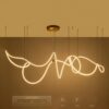 kelvo® GLOW KLV-101-0158 Κρεμαστό Φωτιστικό Οροφής LED 105W 10500lm 360° AC 220-240V IP20 Ρυθμιζόμενο Λευκό CCT με Χειριστήριο από 2700K έως 6000K Dimmable – Lumileds SMD Chip – Χρυσό Πλατίνα – Μ180 x Π180 x Υ110cm – 3 Χρόνια Εγγύηση