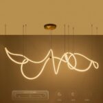 kelvo® GLOW KLV-101-0158 Κρεμαστό Φωτιστικό Οροφής LED 105W 10500lm 360° AC 220-240V IP20 Ρυθμιζόμενο Λευκό CCT με Χειριστήριο από 2700K έως 6000K Dimmable – Lumileds SMD Chip – Χρυσό Πλατίνα – Μ180 x Π180 x Υ110cm – 3 Χρόνια Εγγύηση