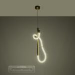 kelvo® GLOW KLV-101-0159 Κρεμαστό Φωτιστικό Οροφής LED 24W 2400lm 360° AC 220-240V IP20 Ρυθμιζόμενο Λευκό CCT με On/Off 2700K/4500K/6000K – Lumileds SMD Chip – Χρυσό Πλατίνα – Μ24 x Π10 x Υ62cm – 3 Χρόνια Εγγύηση