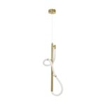 kelvo® GLOW KLV-101-0160 Κρεμαστό Φωτιστικό Οροφής LED 24W 2400lm 360° AC 220-240V IP20 Ρυθμιζόμενο Λευκό CCT με On/Off 2700K/4500K/6000K – Lumileds SMD Chip – Χρυσό Πλατίνα – Μ30 x Π17 x Υ66cm – 3 Χρόνια Εγγύηση