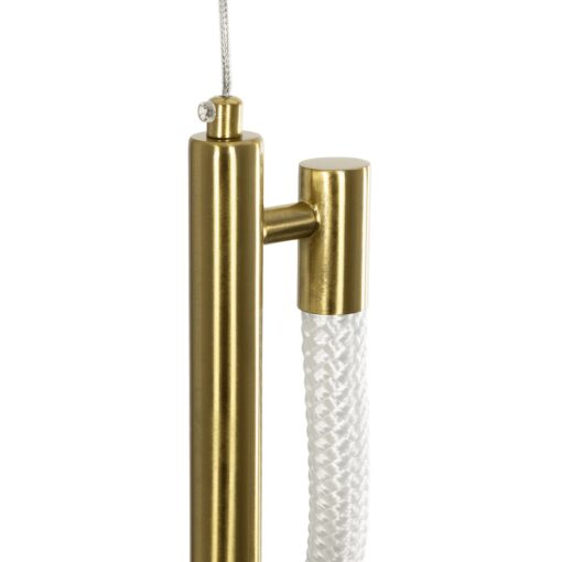 kelvo® GLOW KLV-101-0160 Κρεμαστό Φωτιστικό Οροφής LED 24W 2400lm 360° AC 220-240V IP20 Ρυθμιζόμενο Λευκό CCT με On/Off 2700K/4500K/6000K – Lumileds SMD Chip – Χρυσό Πλατίνα – Μ30 x Π17 x Υ66cm – 3 Χρόνια Εγγύηση