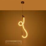 kelvo® GLOW KLV-101-0160 Κρεμαστό Φωτιστικό Οροφής LED 24W 2400lm 360° AC 220-240V IP20 Ρυθμιζόμενο Λευκό CCT με On/Off 2700K/4500K/6000K – Lumileds SMD Chip – Χρυσό Πλατίνα – Μ30 x Π17 x Υ66cm – 3 Χρόνια Εγγύηση
