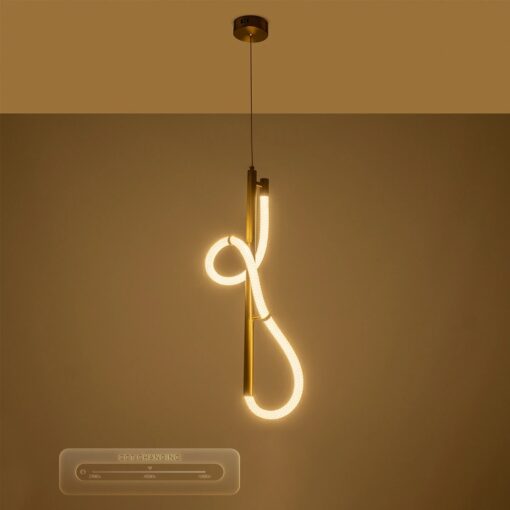 kelvo® GLOW KLV-101-0160 Κρεμαστό Φωτιστικό Οροφής LED 24W 2400lm 360° AC 220-240V IP20 Ρυθμιζόμενο Λευκό CCT με On/Off 2700K/4500K/6000K – Lumileds SMD Chip – Χρυσό Πλατίνα – Μ30 x Π17 x Υ66cm – 3 Χρόνια Εγγύηση
