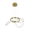 kelvo® GLOW KLV-101-0161 Κρεμαστό Φωτιστικό Οροφής LED 30W 3000lm 360° AC 220-240V IP20 Ρυθμιζόμενο Λευκό CCT με Χειριστήριο από 2700K έως 6000K Dimmable – Lumileds SMD Chip – Χρυσό Πλατίνα – Μ40 x Π40 x Υ30cm – 3 Χρόνια Εγγύηση