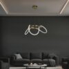 kelvo® GLOW KLV-101-0162 Κρεμαστό Φωτιστικό Οροφής LED 36W 3600lm 360° AC 220-240V IP20 Ρυθμιζόμενο Λευκό CCT με Χειριστήριο από 2700K έως 6000K Dimmable – Lumileds SMD Chip – Χρυσό Πλατίνα – Μ70 x Π70 x Υ40cm – 3 Χρόνια Εγγύηση