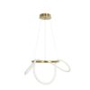 kelvo® GLOW KLV-101-0162 Κρεμαστό Φωτιστικό Οροφής LED 36W 3600lm 360° AC 220-240V IP20 Ρυθμιζόμενο Λευκό CCT με Χειριστήριο από 2700K έως 6000K Dimmable – Lumileds SMD Chip – Χρυσό Πλατίνα – Μ70 x Π70 x Υ40cm – 3 Χρόνια Εγγύηση