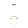 kelvo® GLOW KLV-101-0162 Κρεμαστό Φωτιστικό Οροφής LED 36W 3600lm 360° AC 220-240V IP20 Ρυθμιζόμενο Λευκό CCT με Χειριστήριο από 2700K έως 6000K Dimmable – Lumileds SMD Chip – Χρυσό Πλατίνα – Μ70 x Π70 x Υ40cm – 3 Χρόνια Εγγύηση