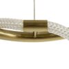 kelvo® GLOW KLV-101-0162 Κρεμαστό Φωτιστικό Οροφής LED 36W 3600lm 360° AC 220-240V IP20 Ρυθμιζόμενο Λευκό CCT με Χειριστήριο από 2700K έως 6000K Dimmable – Lumileds SMD Chip – Χρυσό Πλατίνα – Μ70 x Π70 x Υ40cm – 3 Χρόνια Εγγύηση