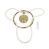 kelvo® GLOW KLV-101-0162 Κρεμαστό Φωτιστικό Οροφής LED 36W 3600lm 360° AC 220-240V IP20 Ρυθμιζόμενο Λευκό CCT με Χειριστήριο από 2700K έως 6000K Dimmable – Lumileds SMD Chip – Χρυσό Πλατίνα – Μ70 x Π70 x Υ40cm – 3 Χρόνια Εγγύηση