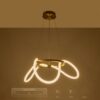 kelvo® GLOW KLV-101-0162 Κρεμαστό Φωτιστικό Οροφής LED 36W 3600lm 360° AC 220-240V IP20 Ρυθμιζόμενο Λευκό CCT με Χειριστήριο από 2700K έως 6000K Dimmable – Lumileds SMD Chip – Χρυσό Πλατίνα – Μ70 x Π70 x Υ40cm – 3 Χρόνια Εγγύηση