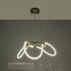 kelvo® GLOW KLV-101-0162 Κρεμαστό Φωτιστικό Οροφής LED 36W 3600lm 360° AC 220-240V IP20 Ρυθμιζόμενο Λευκό CCT με Χειριστήριο από 2700K έως 6000K Dimmable – Lumileds SMD Chip – Χρυσό Πλατίνα – Μ70 x Π70 x Υ40cm – 3 Χρόνια Εγγύηση