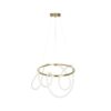 kelvo® GLOW KLV-101-0163 Κρεμαστό Φωτιστικό Οροφής LED 58W 5800lm 360° AC 220-240V IP20 Ρυθμιζόμενο Λευκό CCT με Χειριστήριο από 2700K έως 6000K Dimmable – Lumileds SMD Chip – Χρυσό Πλατίνα – Μ80 x Π80 x Υ40cm – 3 Χρόνια Εγγύηση