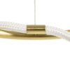 kelvo® GLOW KLV-101-0163 Κρεμαστό Φωτιστικό Οροφής LED 58W 5800lm 360° AC 220-240V IP20 Ρυθμιζόμενο Λευκό CCT με Χειριστήριο από 2700K έως 6000K Dimmable – Lumileds SMD Chip – Χρυσό Πλατίνα – Μ80 x Π80 x Υ40cm – 3 Χρόνια Εγγύηση