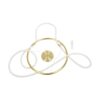 kelvo® GLOW KLV-101-0163 Κρεμαστό Φωτιστικό Οροφής LED 58W 5800lm 360° AC 220-240V IP20 Ρυθμιζόμενο Λευκό CCT με Χειριστήριο από 2700K έως 6000K Dimmable – Lumileds SMD Chip – Χρυσό Πλατίνα – Μ80 x Π80 x Υ40cm – 3 Χρόνια Εγγύηση