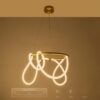 kelvo® GLOW KLV-101-0163 Κρεμαστό Φωτιστικό Οροφής LED 58W 5800lm 360° AC 220-240V IP20 Ρυθμιζόμενο Λευκό CCT με Χειριστήριο από 2700K έως 6000K Dimmable – Lumileds SMD Chip – Χρυσό Πλατίνα – Μ80 x Π80 x Υ40cm – 3 Χρόνια Εγγύηση