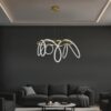 kelvo® GLOW KLV-101-0164 Κρεμαστό Φωτιστικό Οροφής LED 69W 6900lm 360° AC 220-240V IP20 Ρυθμιζόμενο Λευκό CCT με Χειριστήριο από 2700K έως 6000K Dimmable – Lumileds SMD Chip – Χρυσό Πλατίνα – Μ100 x Π100 x Υ40cm – 3 Χρόνια Εγγύηση