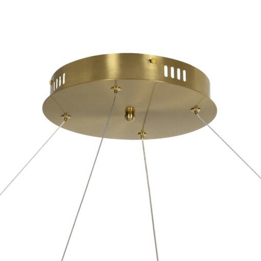 kelvo® GLOW KLV-101-0165 Κρεμαστό Φωτιστικό Οροφής LED 100W 10000lm 360° AC 220-240V IP20 Ρυθμιζόμενο Λευκό CCT με Χειριστήριο από 2700K έως 6000K Dimmable – Lumileds SMD Chip – Χρυσό Πλατίνα – Μ150 x Π150 x Υ100cm – 3 Χρόνια Εγγύηση