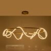 kelvo® GLOW KLV-101-0165 Κρεμαστό Φωτιστικό Οροφής LED 100W 10000lm 360° AC 220-240V IP20 Ρυθμιζόμενο Λευκό CCT με Χειριστήριο από 2700K έως 6000K Dimmable – Lumileds SMD Chip – Χρυσό Πλατίνα – Μ150 x Π150 x Υ100cm – 3 Χρόνια Εγγύηση