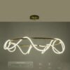 kelvo® GLOW KLV-101-0165 Κρεμαστό Φωτιστικό Οροφής LED 100W 10000lm 360° AC 220-240V IP20 Ρυθμιζόμενο Λευκό CCT με Χειριστήριο από 2700K έως 6000K Dimmable – Lumileds SMD Chip – Χρυσό Πλατίνα – Μ150 x Π150 x Υ100cm – 3 Χρόνια Εγγύηση