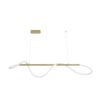 kelvo® GLOW KLV-101-0166 Κρεμαστό Φωτιστικό Οροφής LED 34W 3400lm 360° AC 220-240V IP20 Ρυθμιζόμενο Λευκό CCT με Χειριστήριο από 2700K έως 6000K Dimmable – Lumileds SMD Chip – Χρυσό Πλατίνα – Μ140 x Π40 x Υ30cm – 3 Χρόνια Εγγύηση