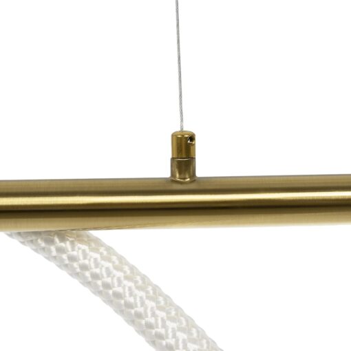 kelvo® GLOW KLV-101-0166 Κρεμαστό Φωτιστικό Οροφής LED 34W 3400lm 360° AC 220-240V IP20 Ρυθμιζόμενο Λευκό CCT με Χειριστήριο από 2700K έως 6000K Dimmable – Lumileds SMD Chip – Χρυσό Πλατίνα – Μ140 x Π40 x Υ30cm – 3 Χρόνια Εγγύηση