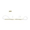 kelvo® GLOW KLV-101-0166 Κρεμαστό Φωτιστικό Οροφής LED 34W 3400lm 360° AC 220-240V IP20 Ρυθμιζόμενο Λευκό CCT με Χειριστήριο από 2700K έως 6000K Dimmable – Lumileds SMD Chip – Χρυσό Πλατίνα – Μ140 x Π40 x Υ30cm – 3 Χρόνια Εγγύηση