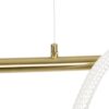 kelvo® GLOW KLV-101-0167 Κρεμαστό Φωτιστικό Οροφής LED 45W 4500lm 360° AC 220-240V IP20 Ρυθμιζόμενο Λευκό CCT με Χειριστήριο από 2700K έως 6000K Dimmable – Lumileds SMD Chip – Χρυσό Πλατίνα – Μ180 x Π30 x Υ40cm – 3 Χρόνια Εγγύηση