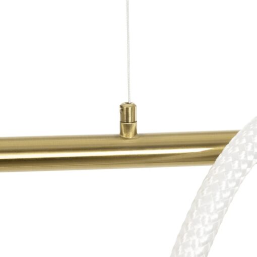 kelvo® GLOW KLV-101-0167 Κρεμαστό Φωτιστικό Οροφής LED 45W 4500lm 360° AC 220-240V IP20 Ρυθμιζόμενο Λευκό CCT με Χειριστήριο από 2700K έως 6000K Dimmable – Lumileds SMD Chip – Χρυσό Πλατίνα – Μ180 x Π30 x Υ40cm – 3 Χρόνια Εγγύηση