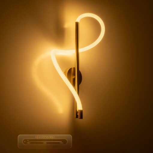 kelvo® GLOW KLV-101-0168 Φωτιστικό Τοίχου / Απλίκα LED 24W 2400lm 360° AC 220-240V IP20 Ρυθμιζόμενο Λευκό CCT με On/Off 2700K/4500K/6000K – Lumileds SMD Chip – Χρυσό Πλατίνα – Μ30 x Π15 x Υ70cm – 3 Χρόνια Εγγύηση