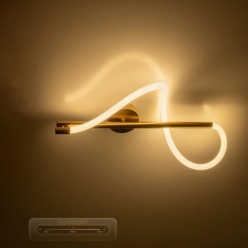 kelvo® GLOW KLV-101-0168-V2 Φωτιστικό Οροφής LED 24W 2400lm 360° AC 220-240V IP20 Ρυθμιζόμενο Λευκό CCT με On/Off 2700K/4500K/6000K – Lumileds SMD Chip – Χρυσό Πλατίνα – Μ30 x Π15 x Υ70cm – 3 Χρόνια Εγγύηση
