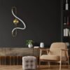 kelvo® GLOW KLV-101-0169 Φωτιστικό Τοίχου / Απλίκα LED 18W 1800lm 360° AC 220-240V IP20 Ρυθμιζόμενο Λευκό CCT με On/Off 2700K/4500K/6000K – Lumileds SMD Chip – Χρυσό Πλατίνα – Μ30 x Π15 x Υ70cm – 3 Χρόνια Εγγύηση